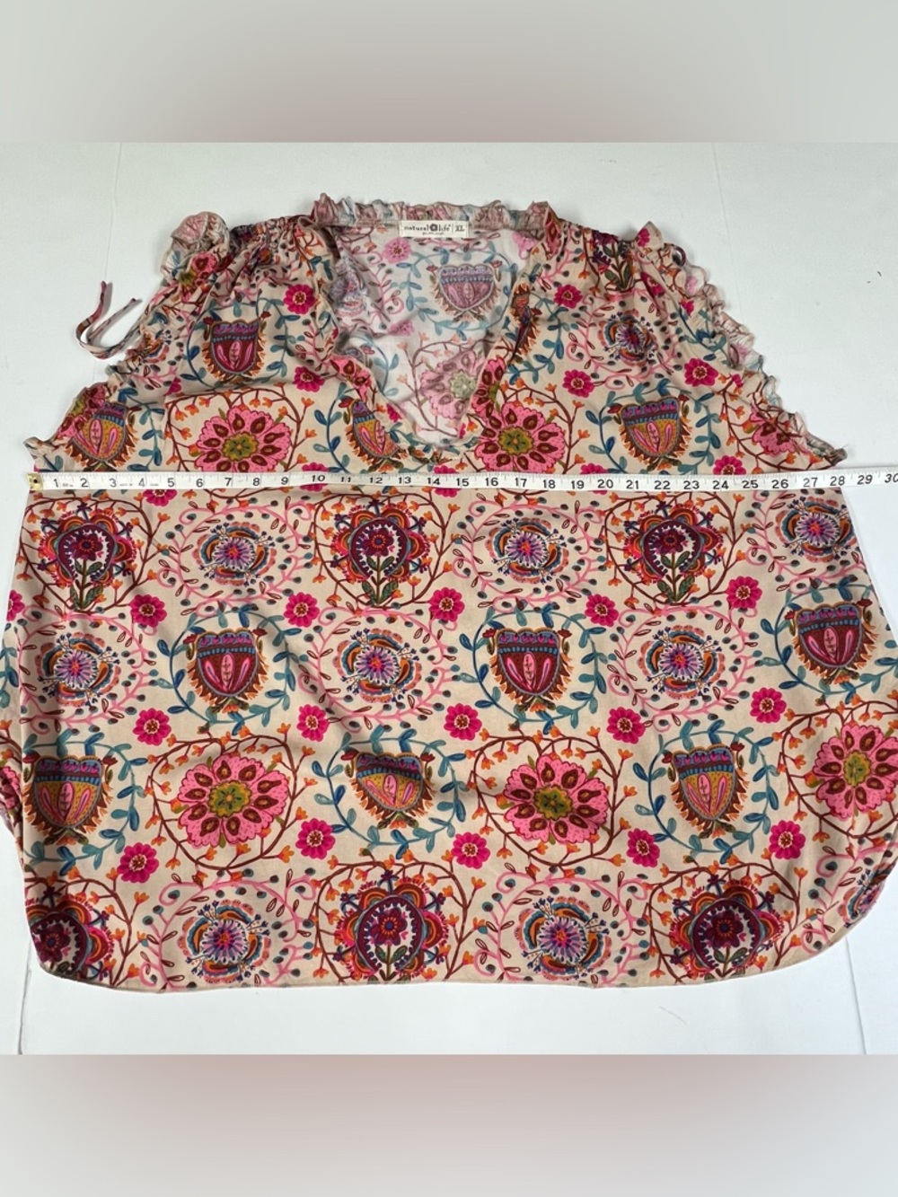 Natural Life Floral Ramona Sleeveless Top, Size XL Boho - Picture 10 of 11